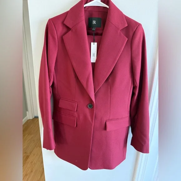 Banana Republic Lido Sculpted Italian Wool Blazer Suit Set Size 2 - Picture 3 of 6